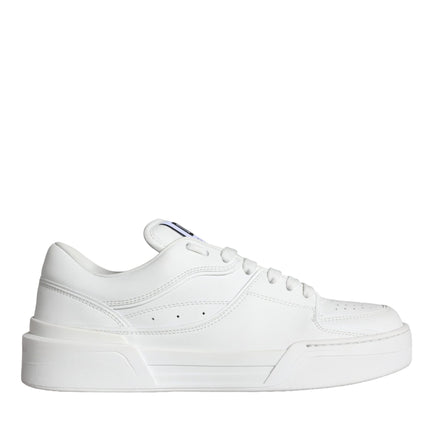 White Miami Leather Low Top Sneakers Shoes