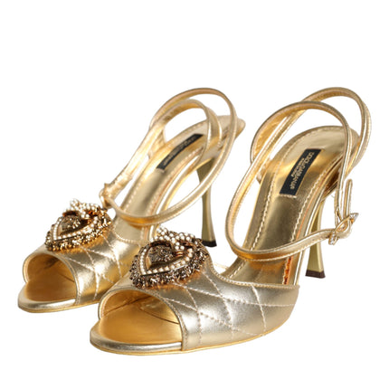 Gold Devotion Embellished Keira Sandals Shoes