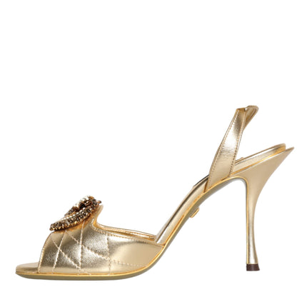 Gold Devotion Embellished Keira Sandals Shoes