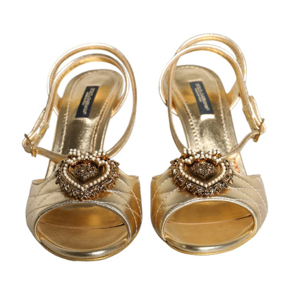 Gold Devotion Embellished Keira Sandals Shoes