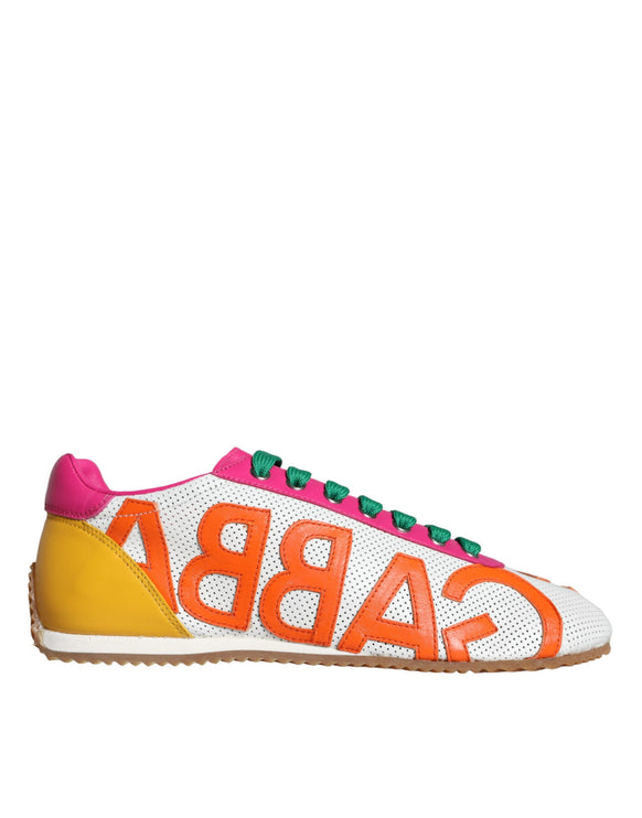 Multicolor Leather Logo Casual Sneakers Shoes