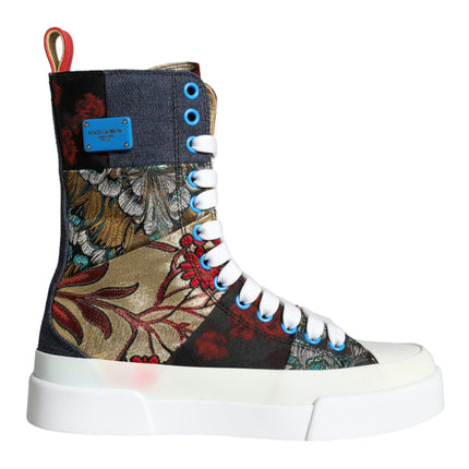 Multicolor Patchwork Logo High Top Sneakers Shoes