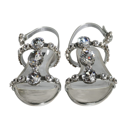 Silver Crystal Sandals Flats Flip Flops Shoes