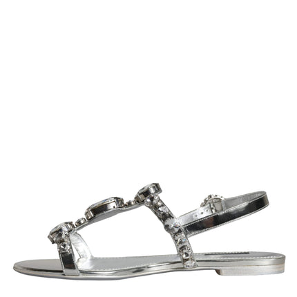 Silver Crystal Sandals Flats Flip Flops Shoes