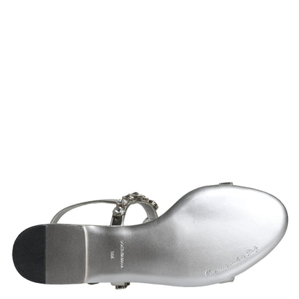 Silver Crystal Sandals Flats Flip Flops Shoes