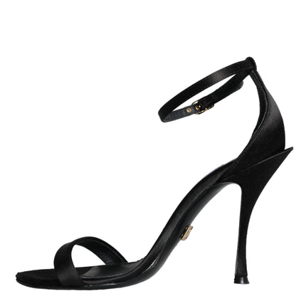 Black KEIRA Heels Ankle Strap Sandals Shoes