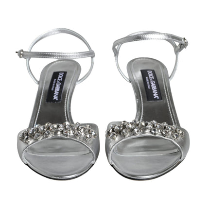 Silver Crystal AnkleStrap Keira Sandals Shoes