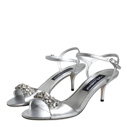 Silver Crystal AnkleStrap Keira Sandals Shoes