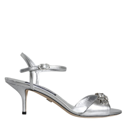 Silver Crystal AnkleStrap Keira Sandals Shoes