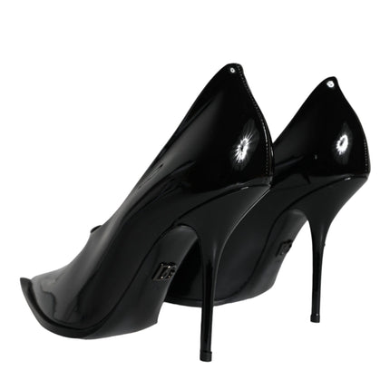 Black Patent Leather High Heels Pumps Shoes