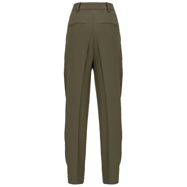 Green Polyester Jeans & Pant