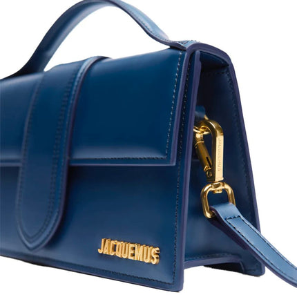 Blue Leather Crossbody Bag