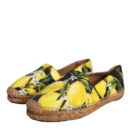 Multicolor Lemon Slip On Espadrilles Shoes