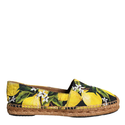 Multicolor Lemon Slip On Espadrilles Shoes