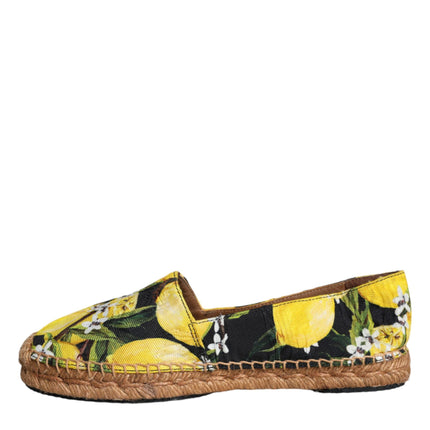 Multicolor Lemon Slip On Espadrilles Shoes