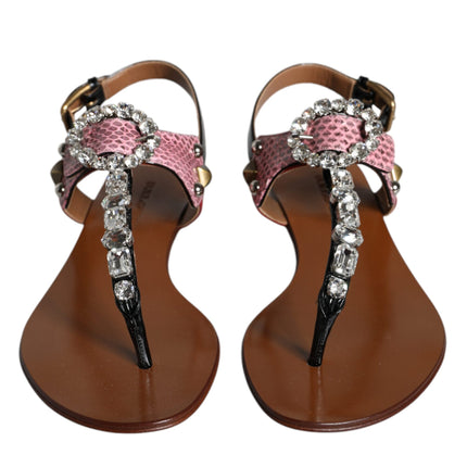 Multicolor Crystal Sandals Flip Flops Shoes