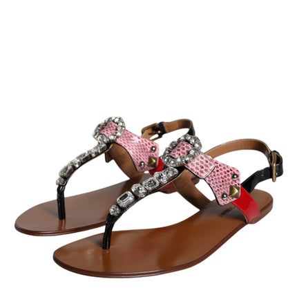 Multicolor Crystal Sandals Flip Flops Shoes