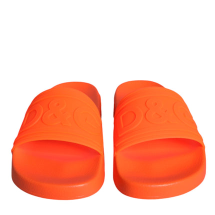 Orange Rubber Slides Sandals Beachwear Shoes