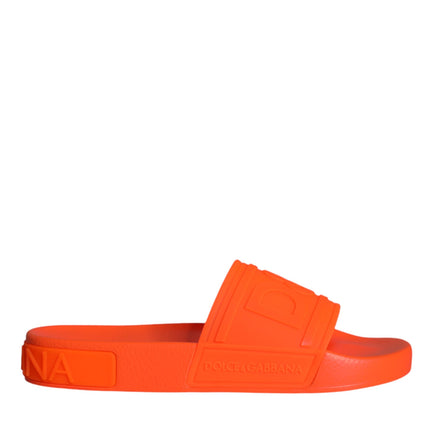 Orange Rubber Slides Sandals Beachwear Shoes