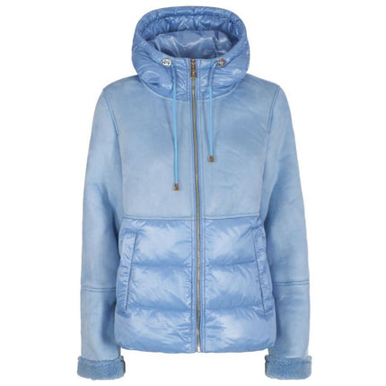 Light Blue Nylon Women's Jacket