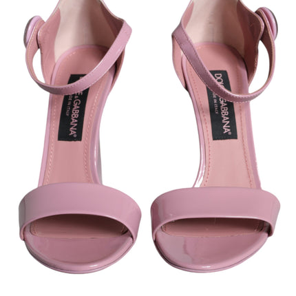 Pink Leather Logo Heels Keira Sandals Shoes