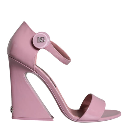 Pink Leather Logo Heels Keira Sandals Shoes