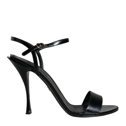 Black KEIRA Heels Ankle Strap Sandals Shoes