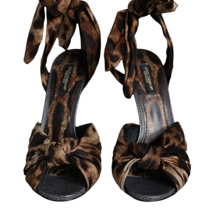 Brown Leopard Keira Heels Sandals Shoes