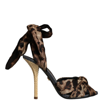 Brown Leopard Keira Heels Sandals Shoes