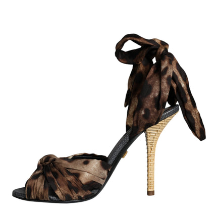 Brown Leopard Keira Heels Sandals Shoes