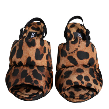 Brown Leopard Keira Slingback Sandals Shoes