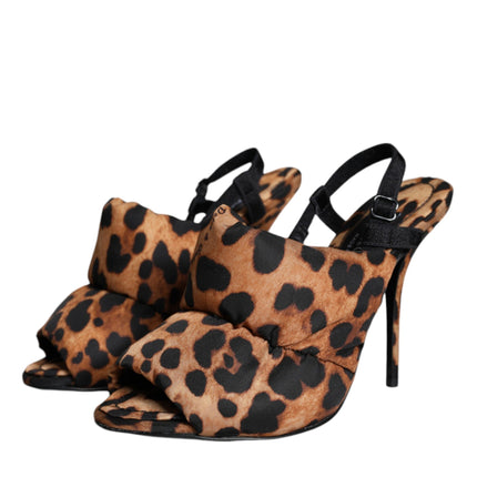 Brown Leopard Keira Slingback Sandals Shoes