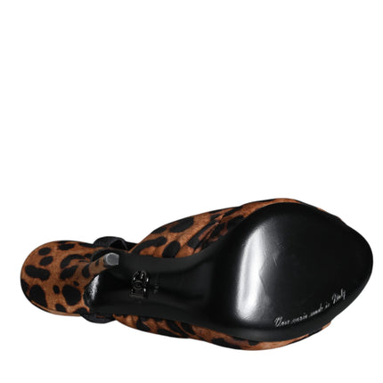 Brown Leopard Keira Slingback Sandals Shoes