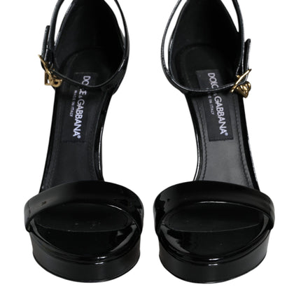 Black KEIRA Heels Ankle Strap Sandals Shoes