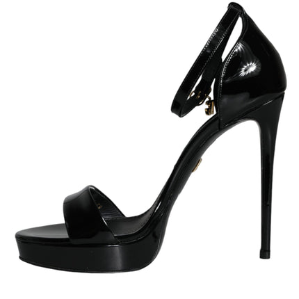 Black KEIRA Heels Ankle Strap Sandals Shoes