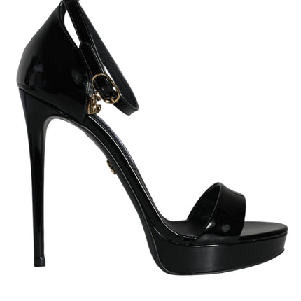 Black KEIRA Heels Ankle Strap Sandals Shoes