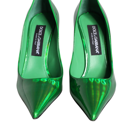 Green Patent Leather High Heels Pumps Shoes