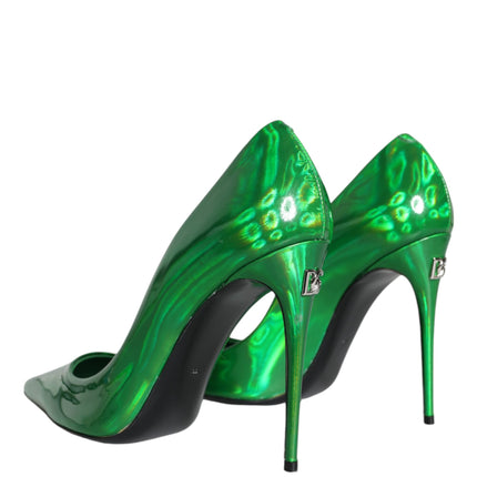 Green Patent Leather High Heels Pumps Shoes