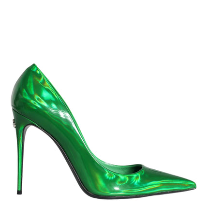 Green Patent Leather High Heels Pumps Shoes