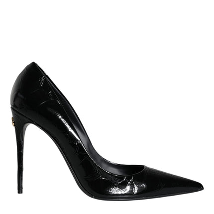 Black Patent Leather High Heels Pumps Shoes