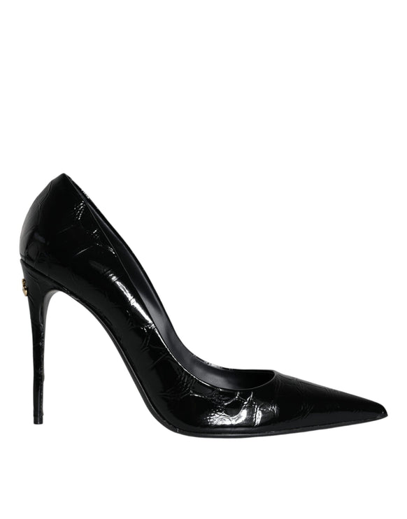 Black Patent Leather High Heels Pumps Shoes