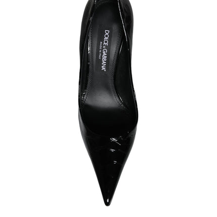 Black Patent Leather High Heels Pumps Shoes