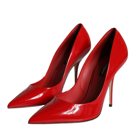 Red Patent Leather High Heels Pumps Shoes