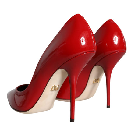 Red Patent Leather High Heels Pumps Shoes