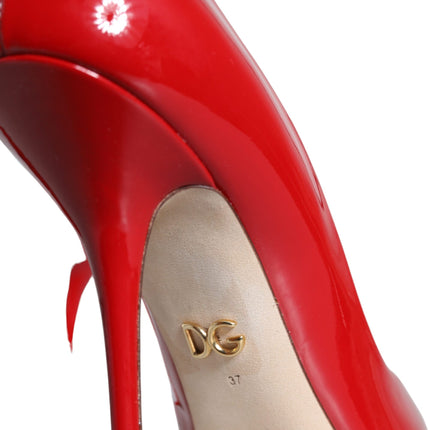 Red Patent Leather High Heels Pumps Shoes