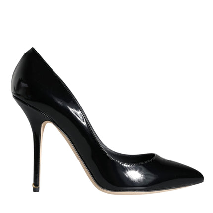 Black Patent Leather Bellucci Pumps Heels Shoes