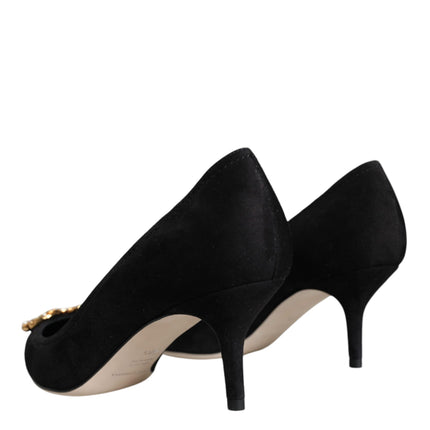 Black Amore Suede Bellucci Heels Pumps Shoes