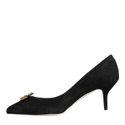 Black Amore Suede Bellucci Heels Pumps Shoes