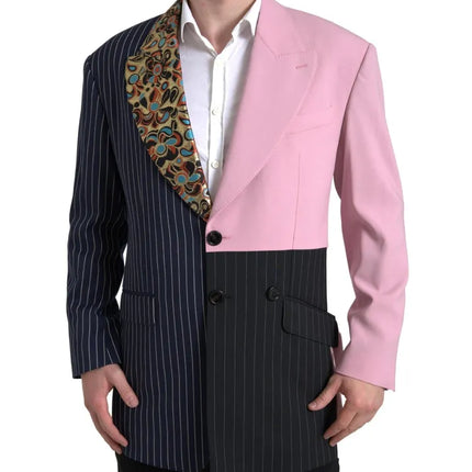 Multicolor Patchwork Single Breasted Blazer