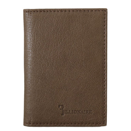 Elegante cartera de piel para hombre en marrón